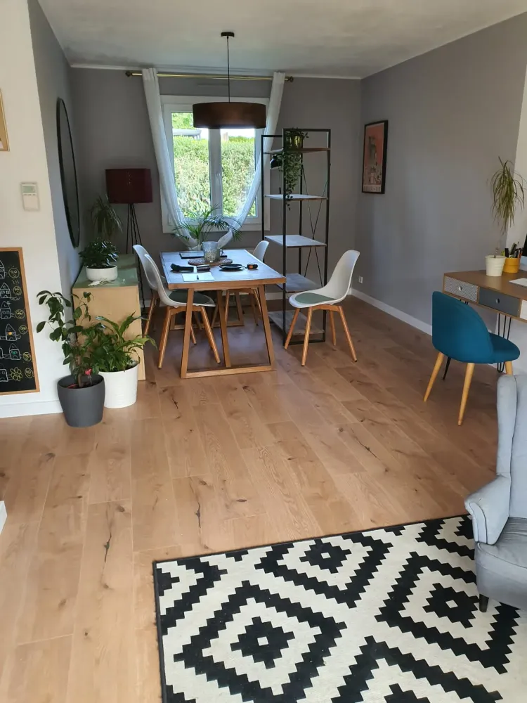 Pose d'un parquet contrecollé à Lampertheim (5webp