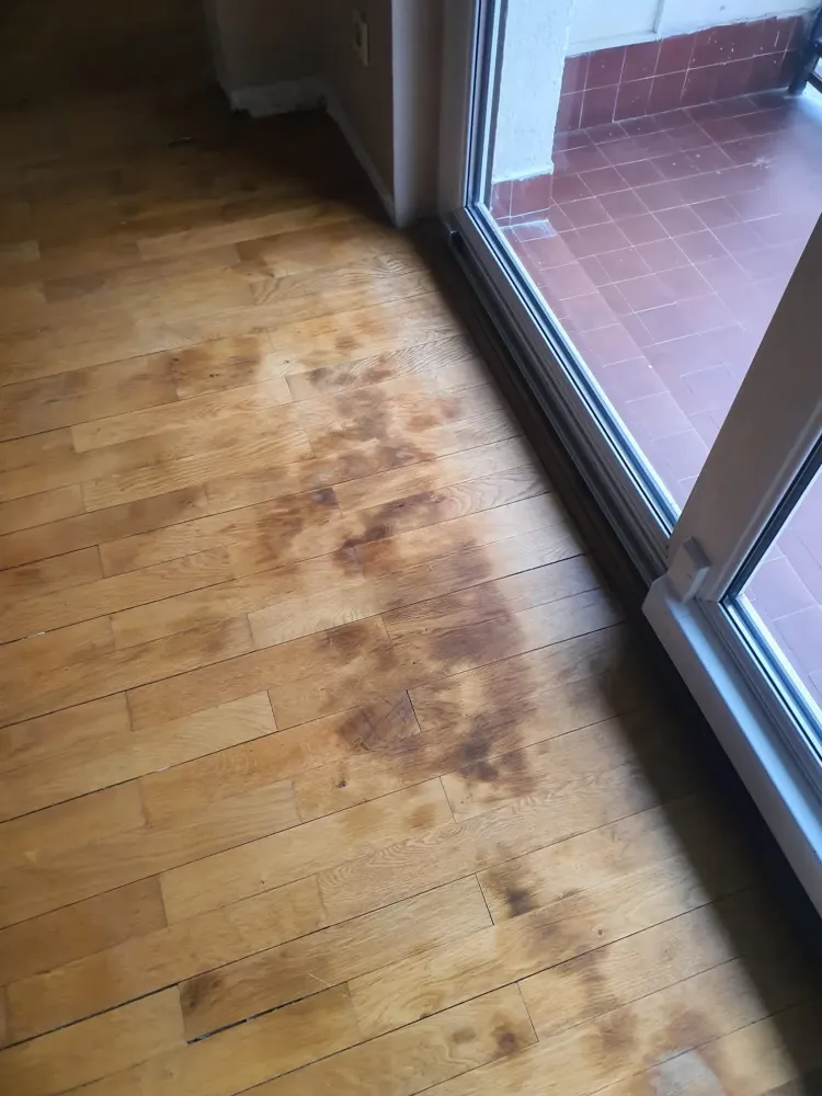 Ponçage d'un parquet & pose de plinthes